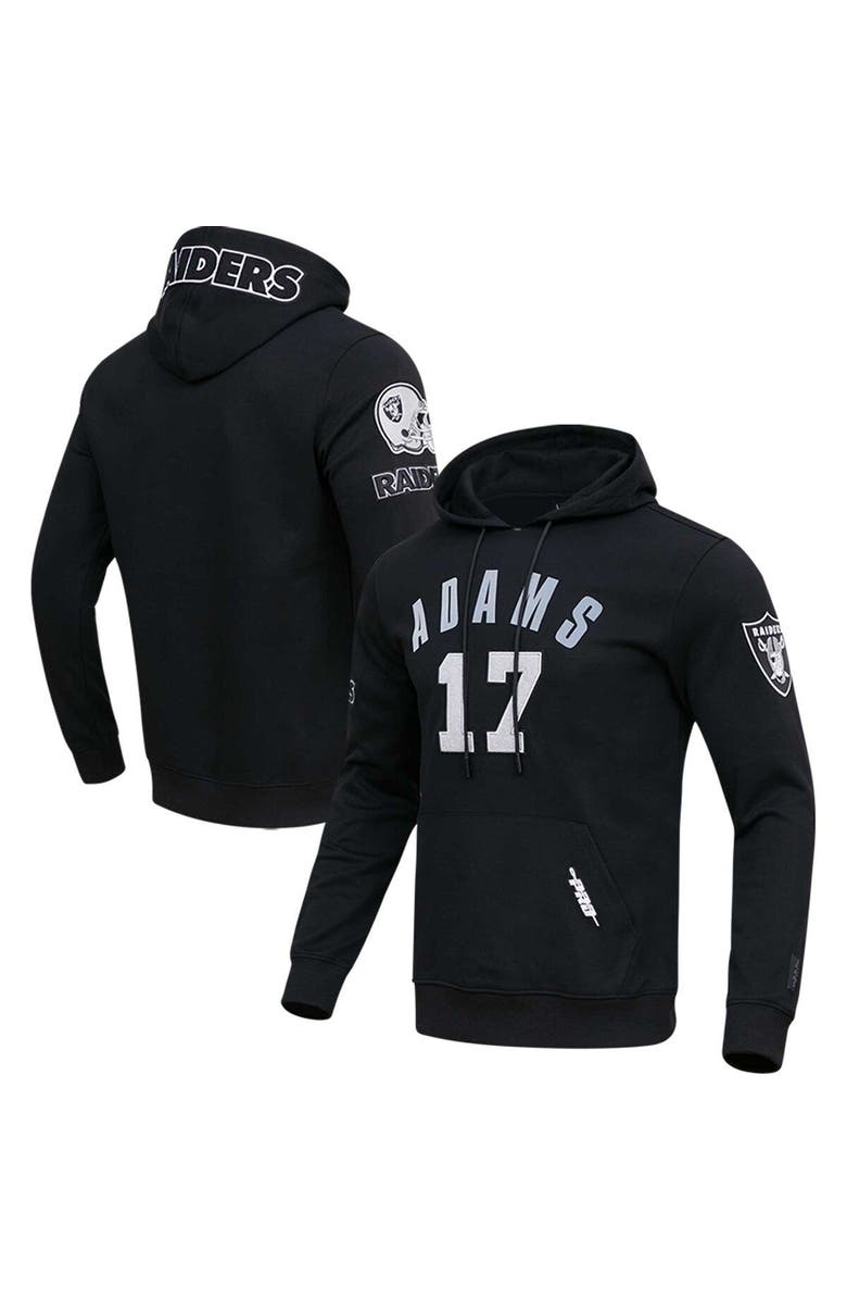 PRO STANDARD Men's Pro Standard Davante Adams Black Las Vegas Raiders Player Name & Number Pullover Hoodie, Alternate, color, 