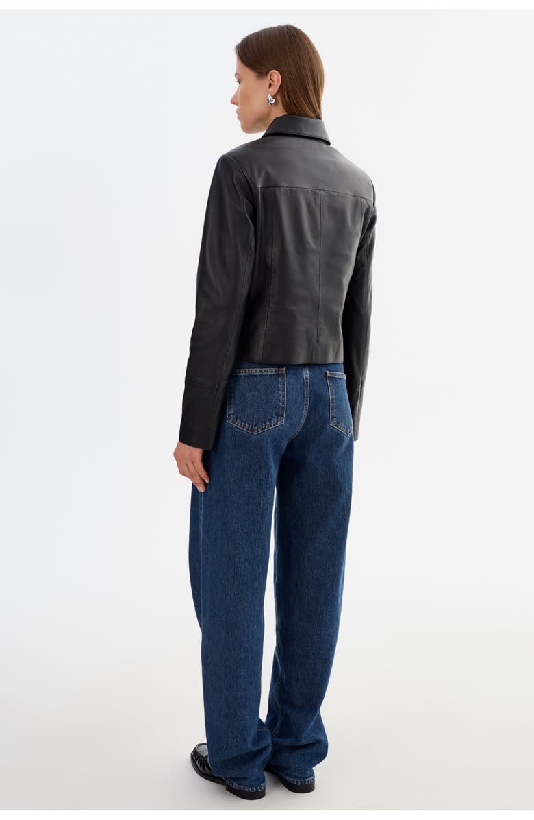 LAMARQUE Oceana | Fitted Leather Jacket, Alternate, color, Black