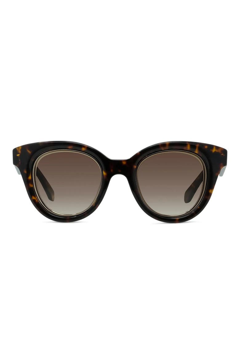 Anagram 51mm Gradient Butterfly Sunglasses, Main, color, DARK HAVANA / GRADIENT BROWN