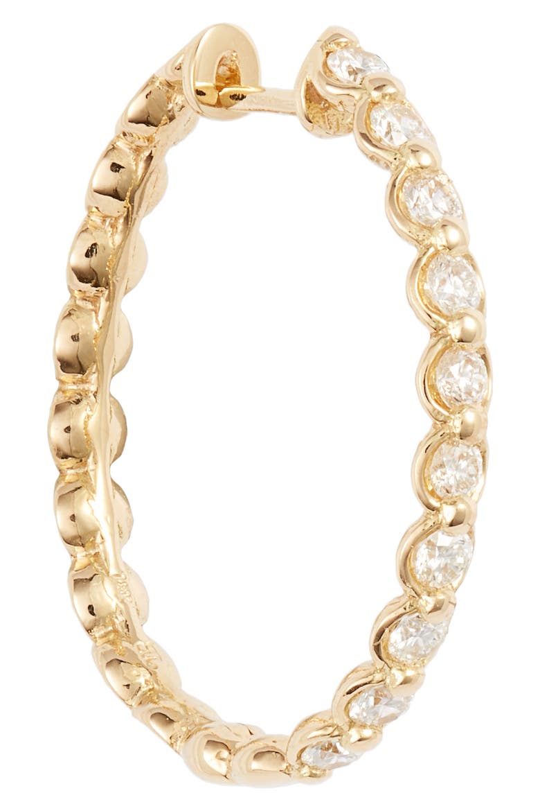 Monaco Diamond Hoop Earrings   (Nordstrom Exclusive), Alternate, color, YELLOW GOLD/ DIAMOND