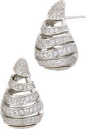 SAVVY CIE JEWELS Conical Cubic Zirconia Drop Earrings