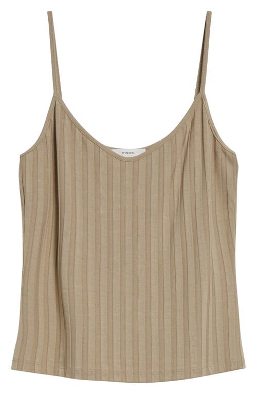 Vince Racerback Tank Top In Brown