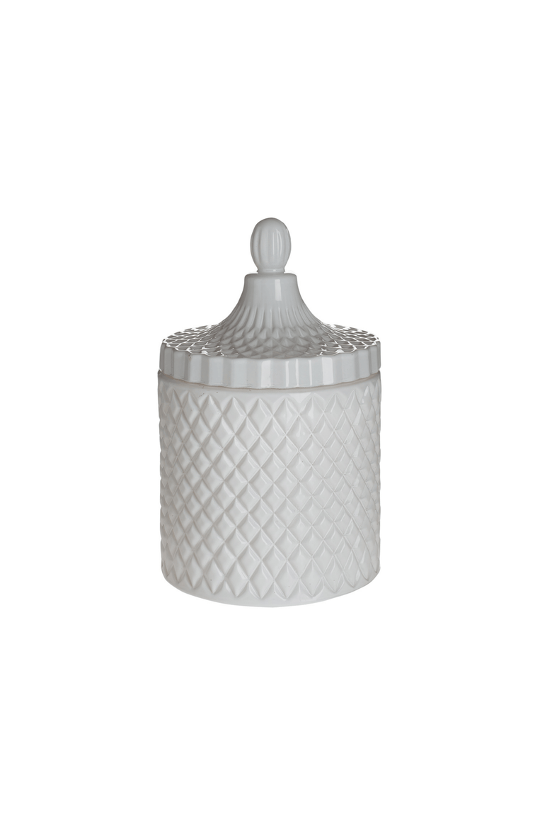 White Cactus Jar Candle, Main, color, White