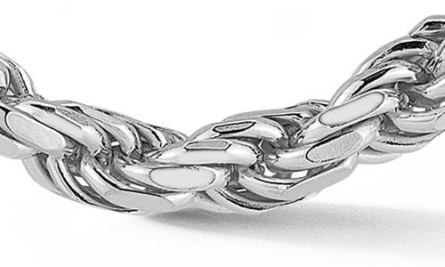 Yield Of Men 5mm Rope Chain Necklace In Silver