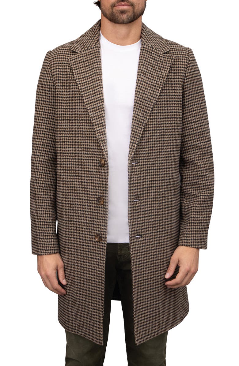 Bagatelle Houndstooth Felted Topcoat, Main, color, 