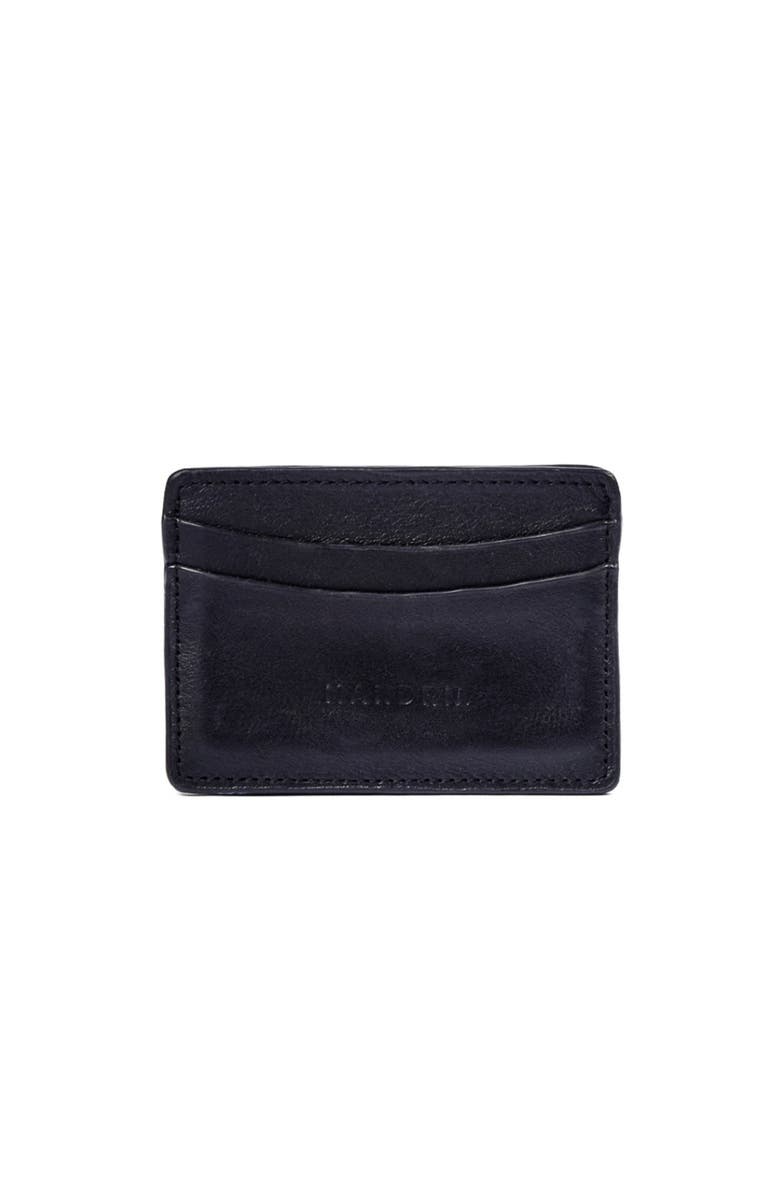Mandrn Leather Cardholder, Main, color, Black