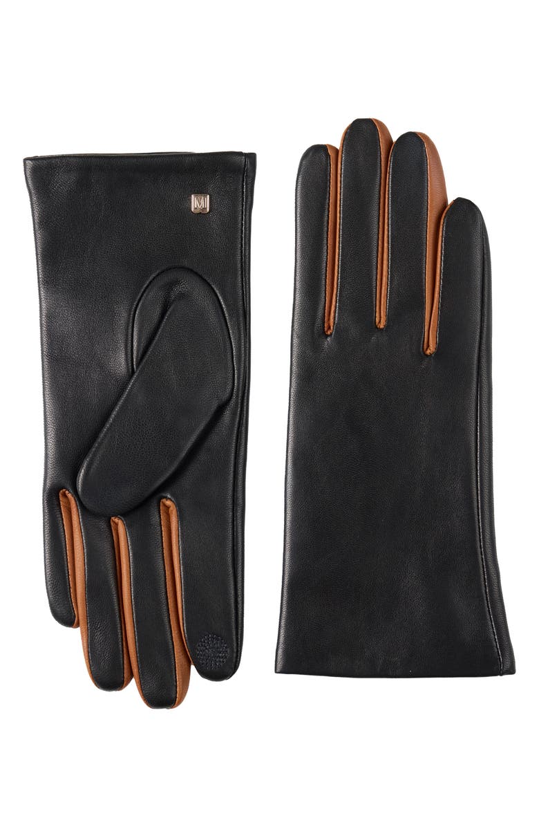 Bruno Magli Cashmere Lined Leather Gloves, Main, color, 