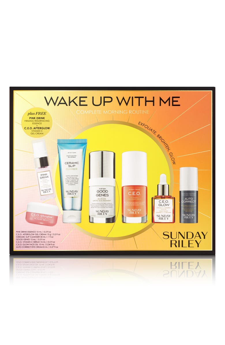 Sunday Riley Wake Up With Me Complete Morning Routine Set $178 Value, Alternate, color, 