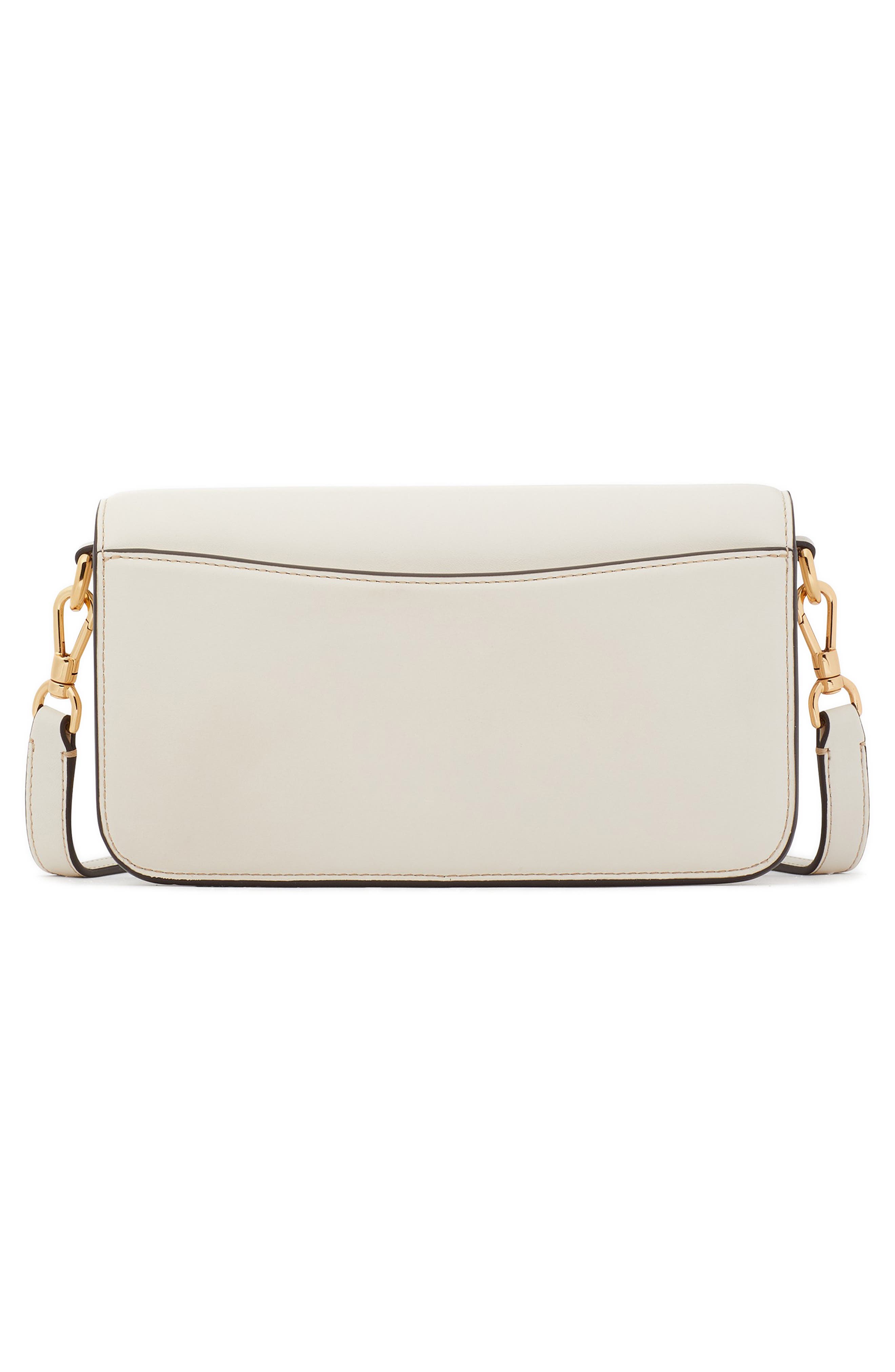 small dakota smooth leather crossbody bag, Alternate, color, CREAM