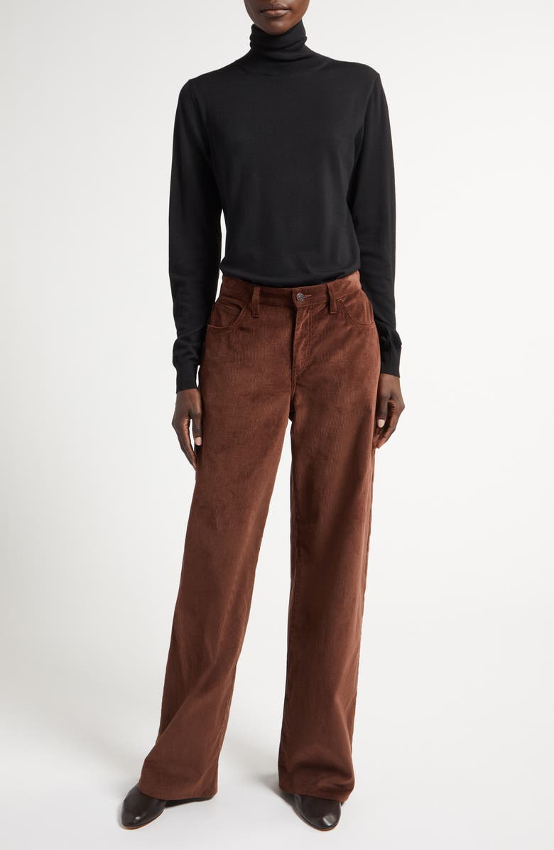 The Row Eglitta Cotton & Cashmere Corduroy Wide Leg Pants, Alternate, color, 