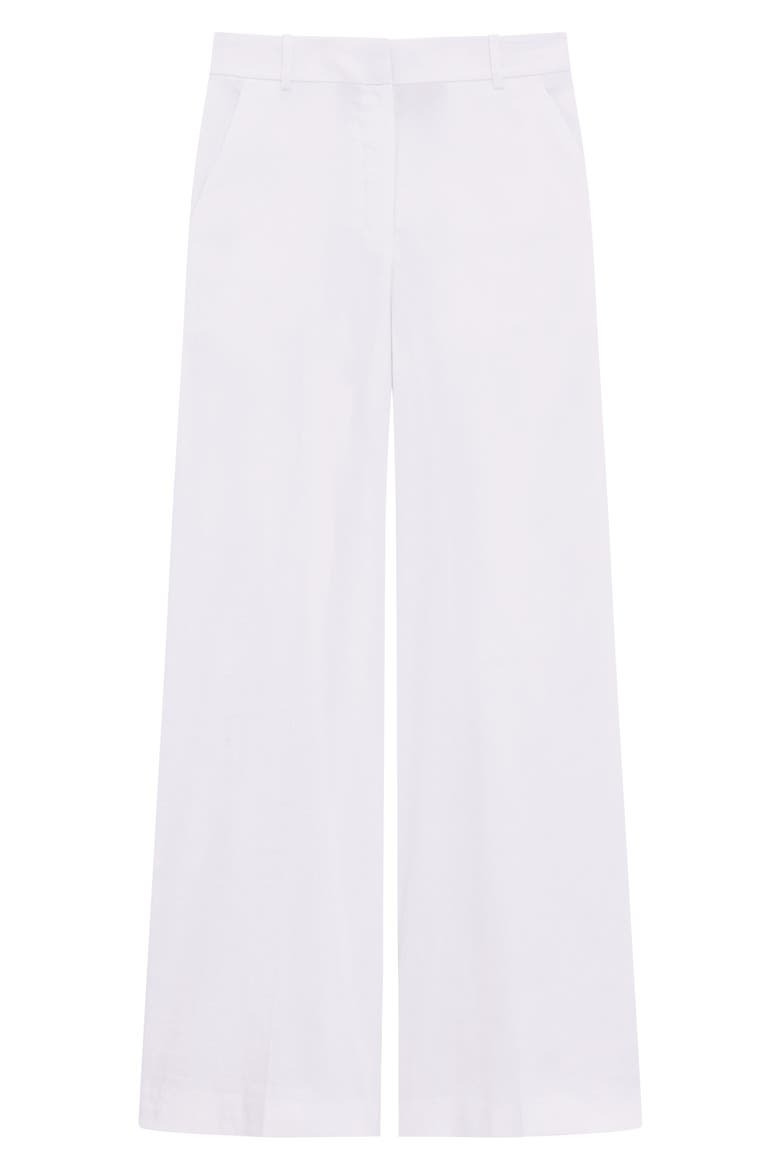 Linen Blend Wide Leg Pants, Alternate, color, WHITE