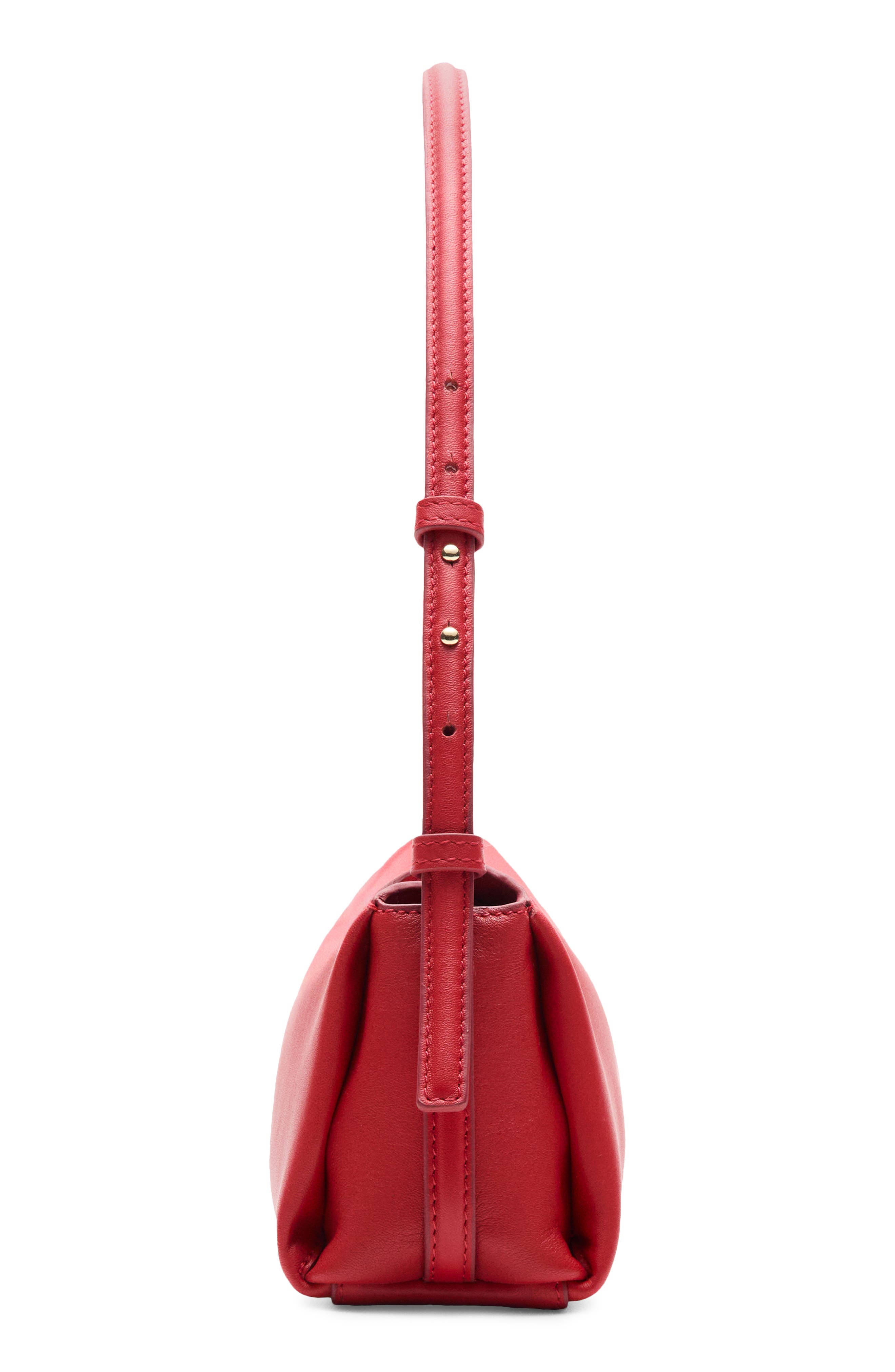 MANGO Leather Shoulder Bag, Alternate, color, 