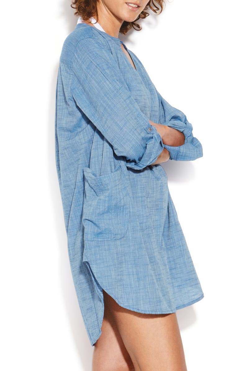 Seafolly Boyfriend Cover-Up Shirt, Alternate, color,