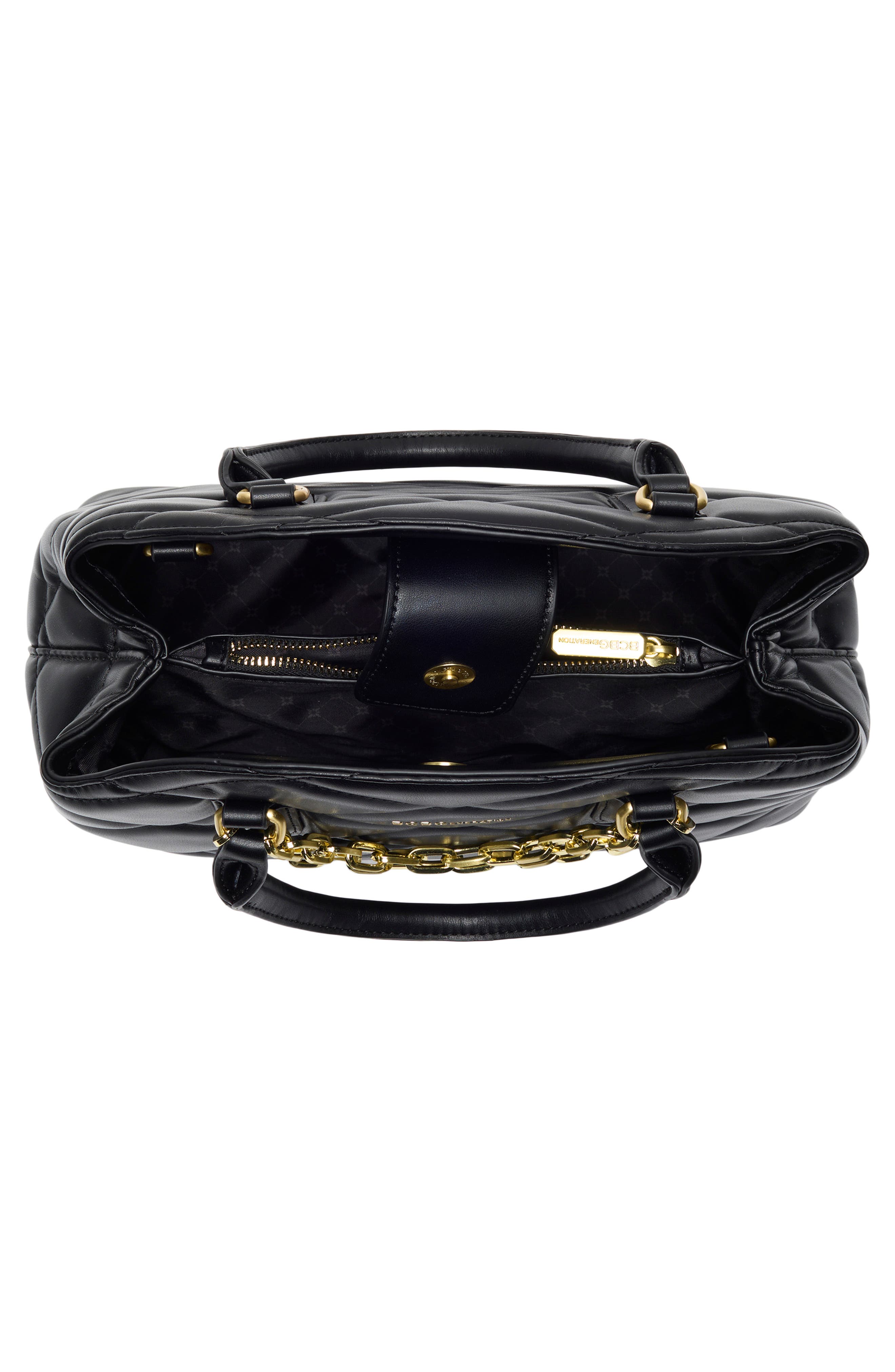 BCBG Quilted Double Compartment Satchel, Alternate, color, 