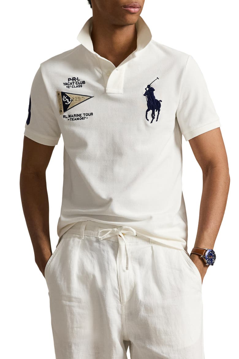 Big Pony Custom Slim Fit Polo, Main, color, NEVIS