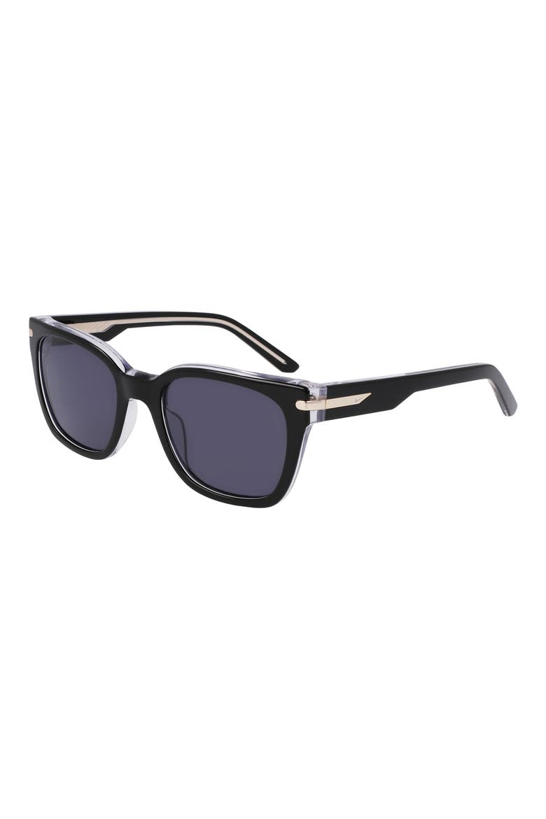 Crescent II 52mm Square Sunglasses, Alternate, color, BLACK / GREY