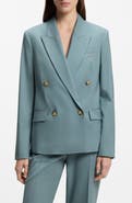 BOSS Jaleto Double Breasted Wool Blazer