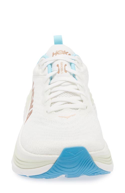 Hoka Gaviota 5 Running Shoe In Frost/rose Gold