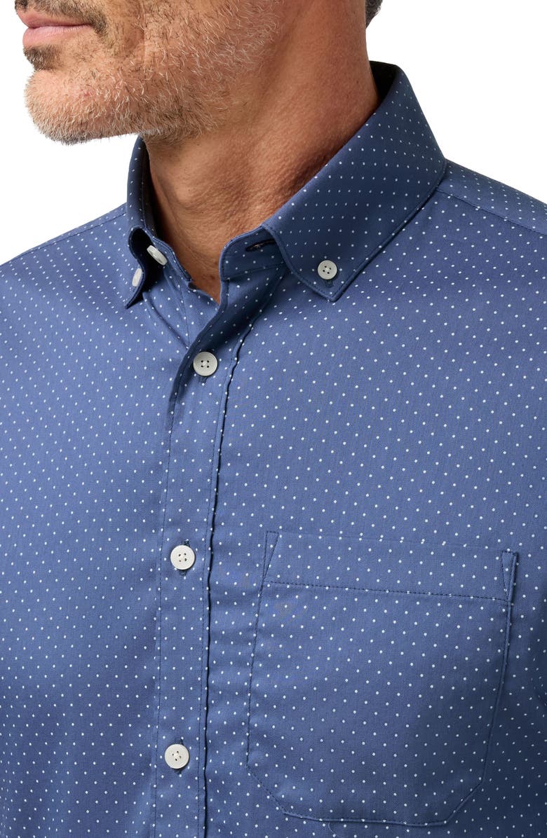 Mizzen+Main Kennedy Trim Fit Performance Button-Down Shirt, Alternate, color, Coastal Fjord Dot