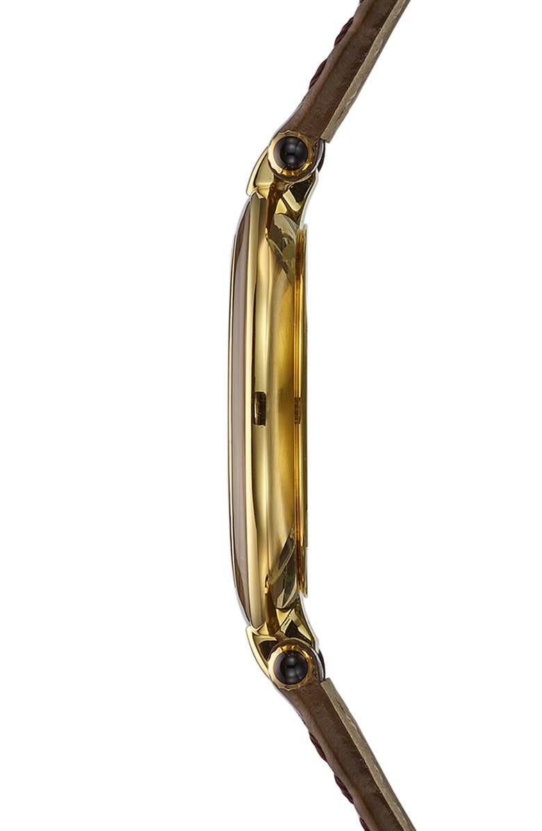 BALMAIN WATCHES Haute Elegance Leather Strap Watch, 30mm, Alternate, color, Stainless Steel With Brown