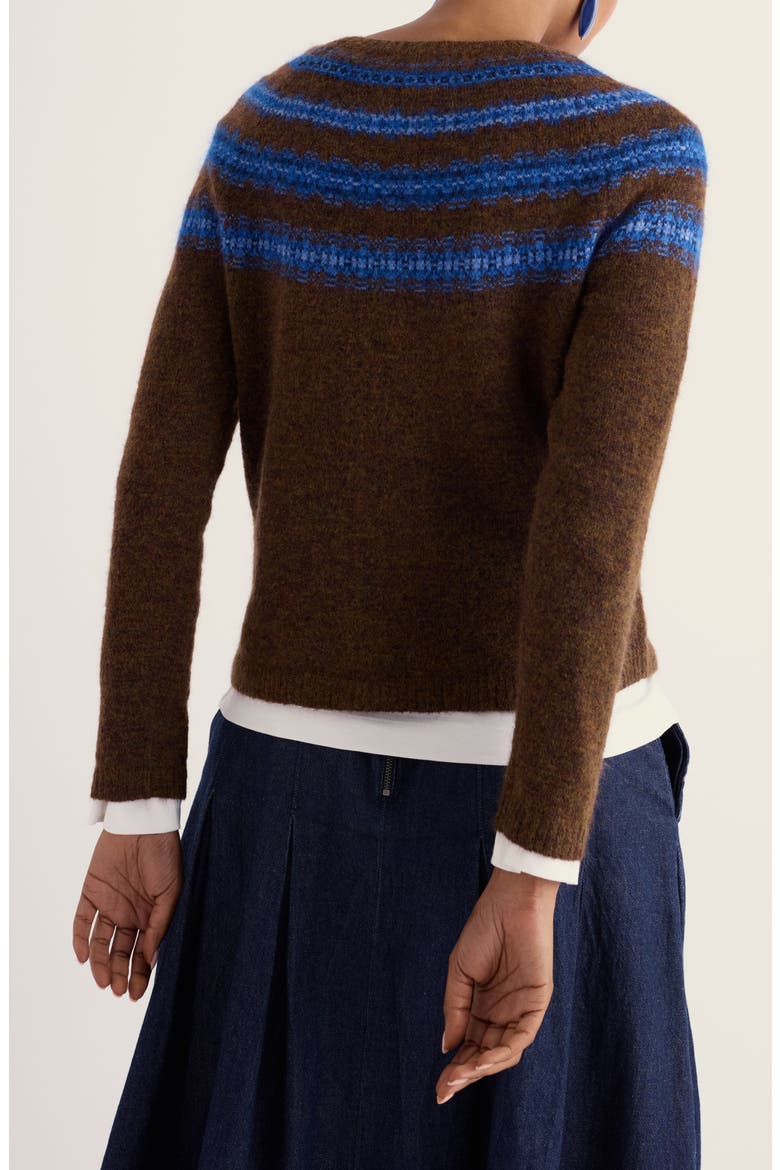 Annik Fair Isle Wool & Mohair Blend Sweater, Alternate, color, ALLIUM LIGHT MARINE