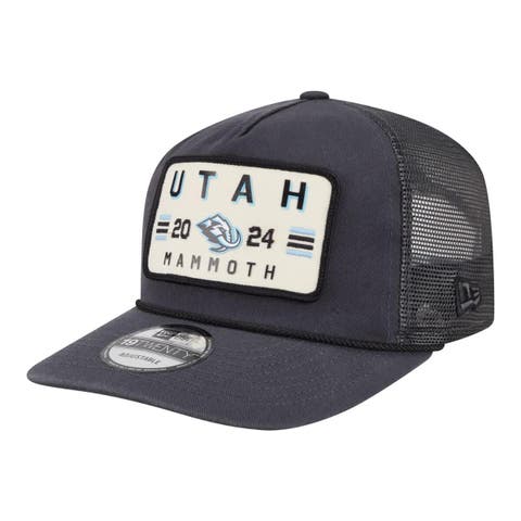Men's New Era Charcoal Utah Mammoth Washed Patch 19TWENTY Trucker Adjustable Hat