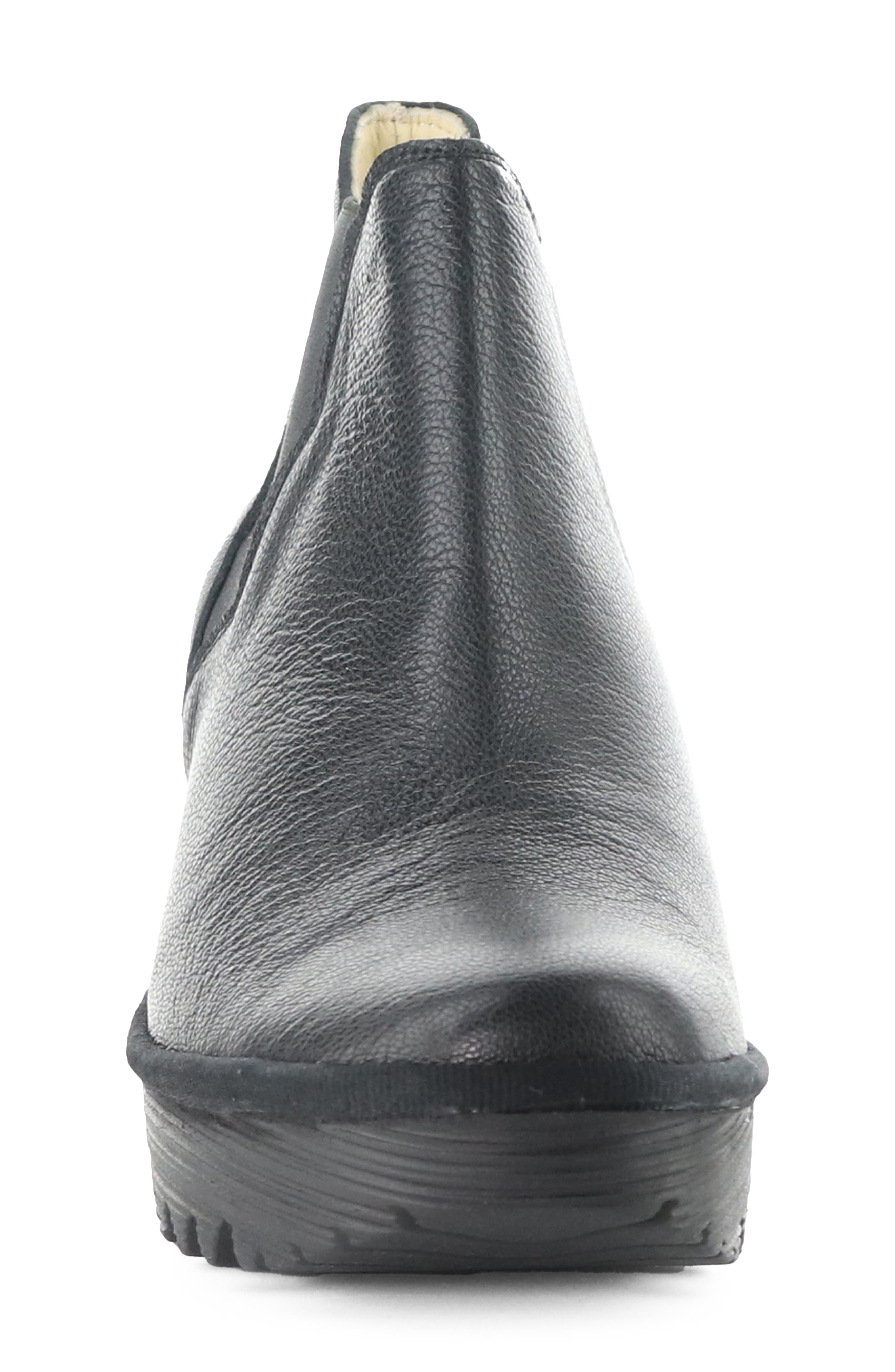 Yure Wedge Chelsea Leather Bootie, Alternate, color, BLACK SMOOTH LEATHER