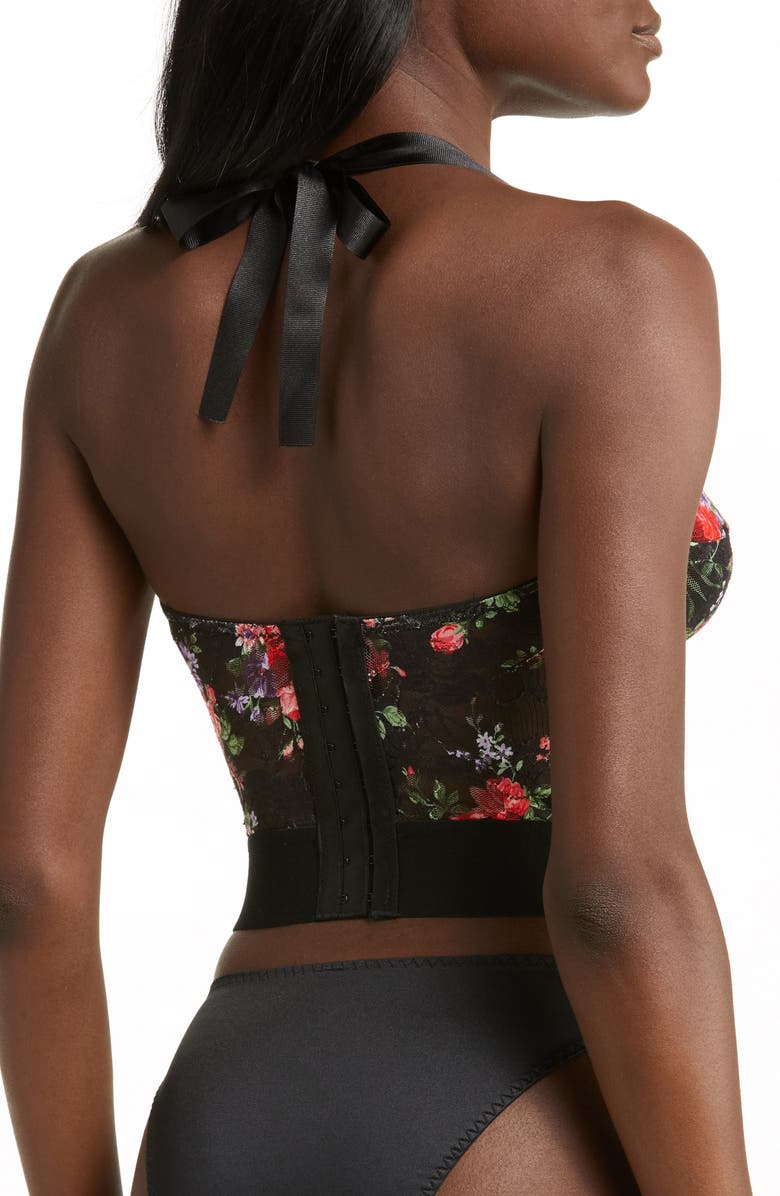 KILO BRAVA Underwire Floral Mesh Bustier, Alternate, color, 
