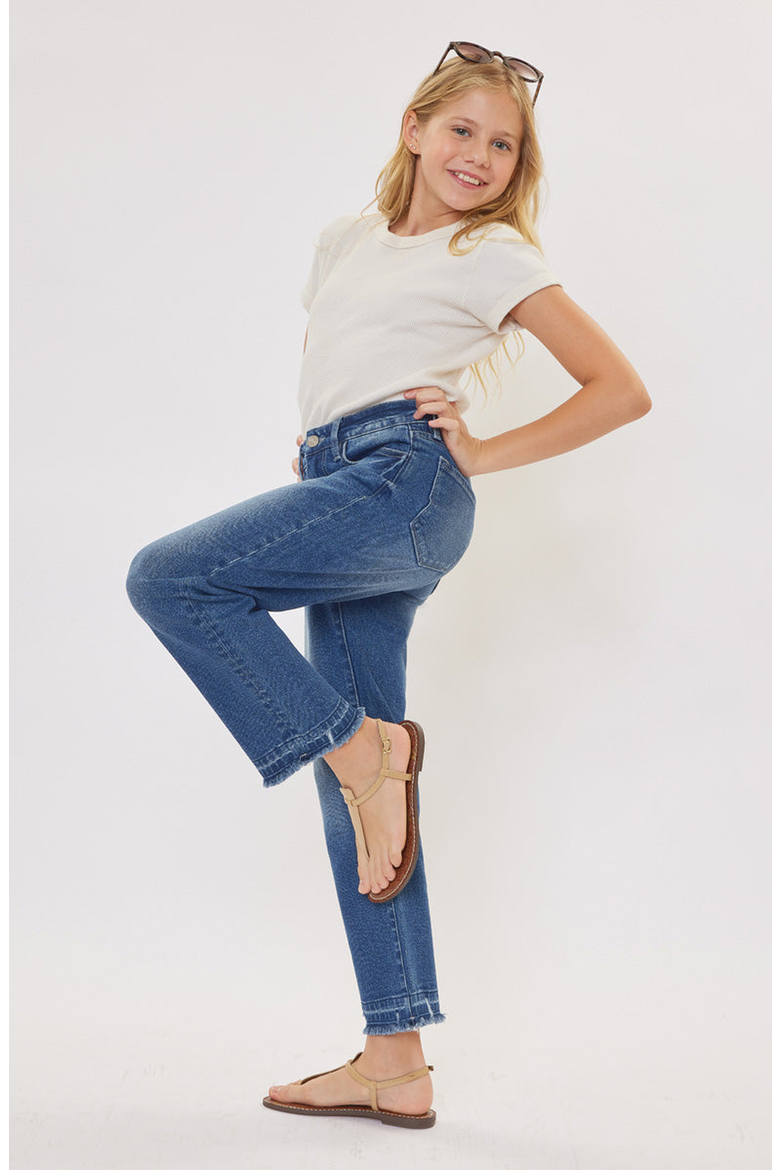 Royal High Rise Mini Straight Leg Jeans, Alternate, color, Medium Wash