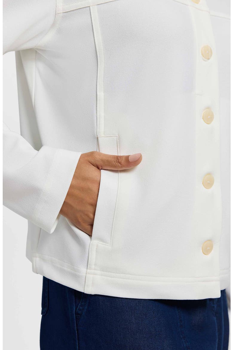 Valerie Crepe Knit Jacket, Alternate, color, ECRU
