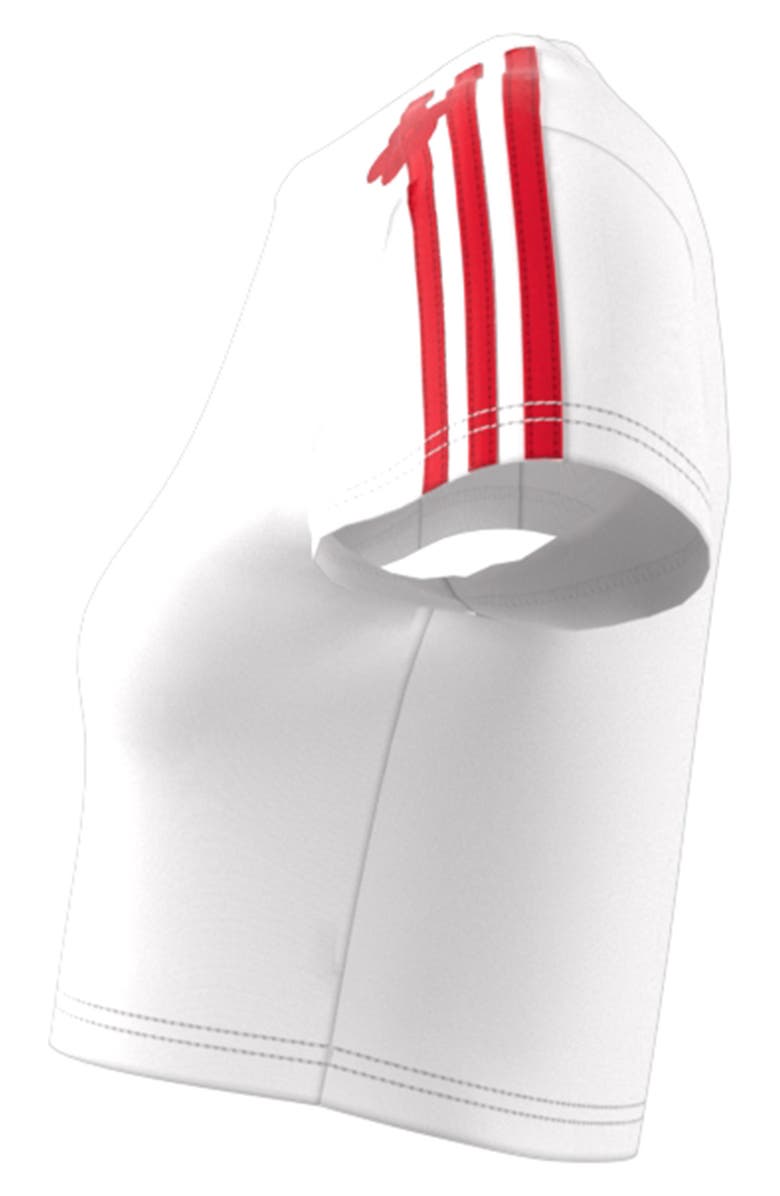 adidas Flower Crop 3-Stripes T-Shirt, Alternate, color, 