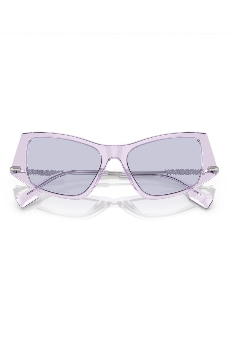 Burberry 52mm Irregular Sunglasses, Alternate, color, Lilac