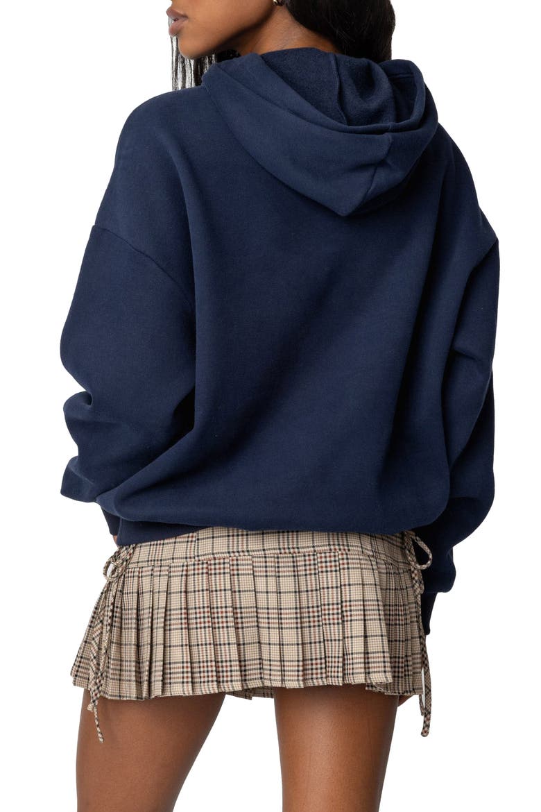 Teddy Bear Embroidered Graphic Hoodie, Alternate, color, NAVY