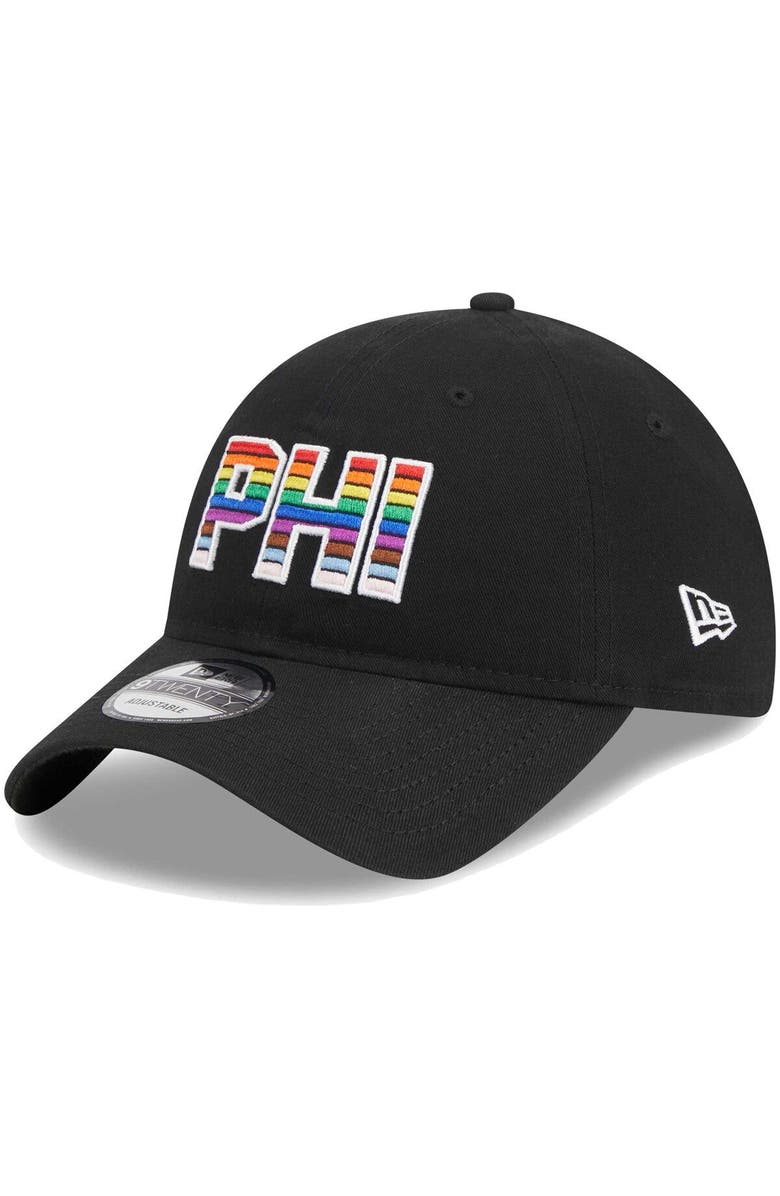 New Era Men's New Era Black Philadelphia Union Pride 9TWENTY Adjustable Hat, Alternate, color,