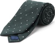 MANGO Polka Dot Silk Blend Tie