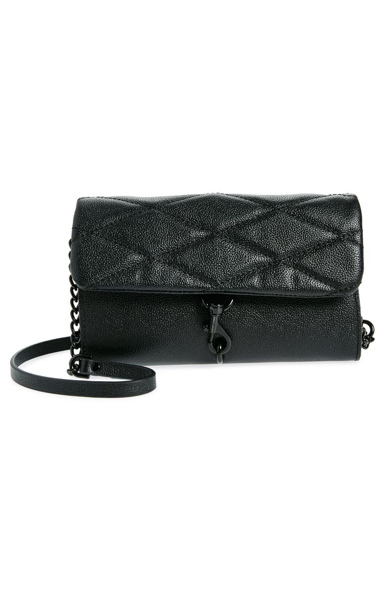 Rebecca Minkoff Edie Wallet on a Chain, Main, color, Black
