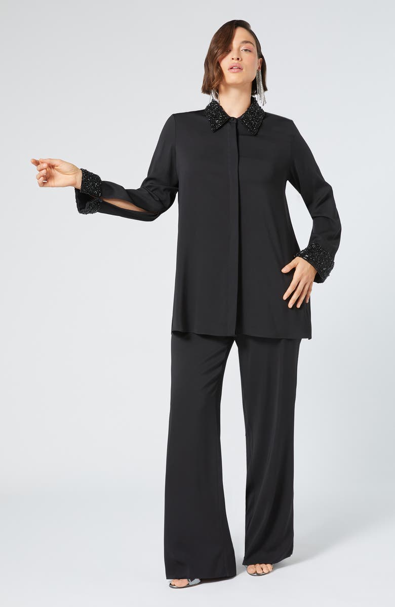 Marina Rinaldi Radio Cady Wide Leg Pants, Alternate, color, 