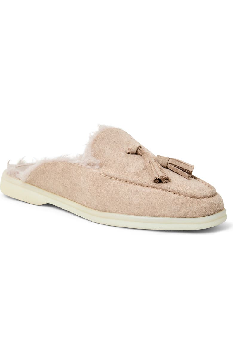 Bruno Magli Palmer Genuine Shearling Lined Mule, Main, color, Sand Suede
