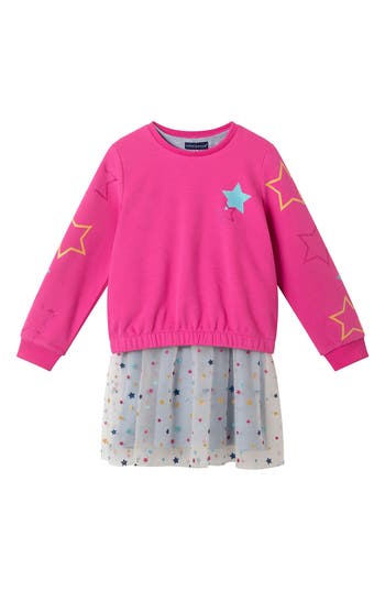 Andy & Evan Kids' Star Pullover & Tutu Dress Set In Pink