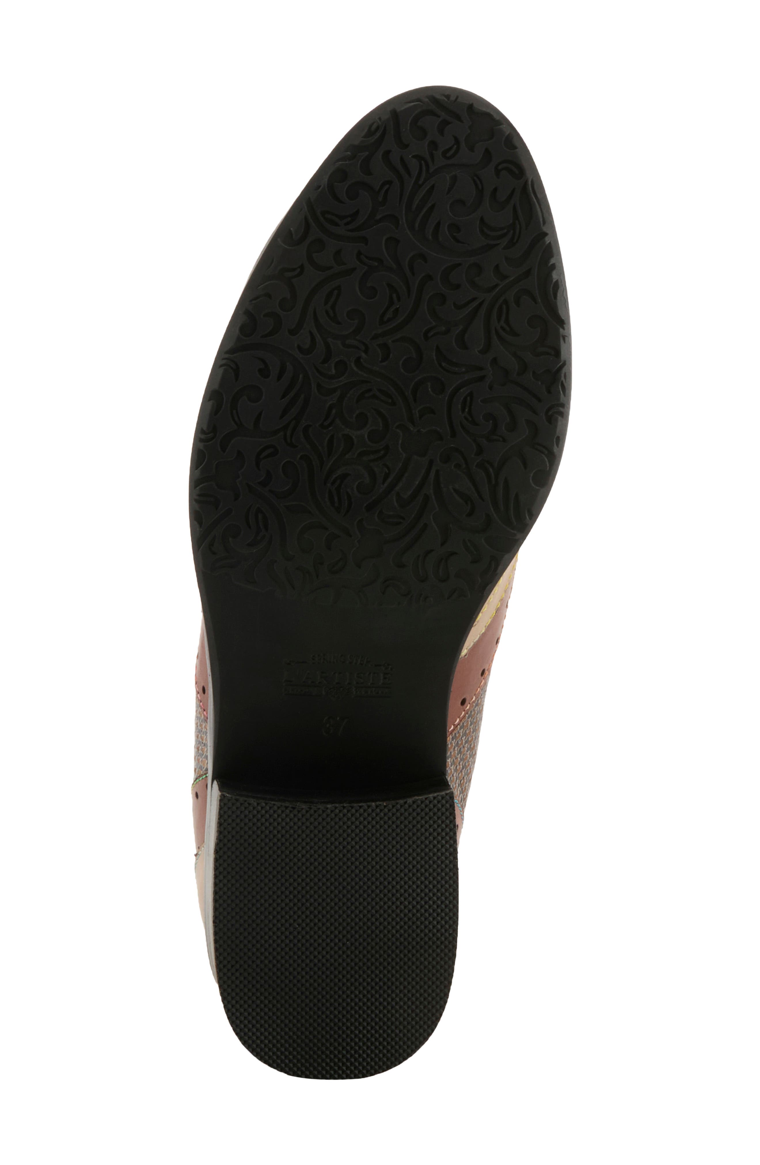 Tapdancer Leather Oxford, Alternate, color, BEIGE MULTI