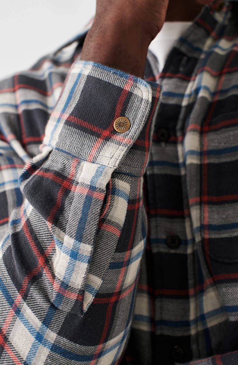 Faherty The Reversible Plaid Knit Organic Cotton Button-Up Shirt, Alternate, color,
