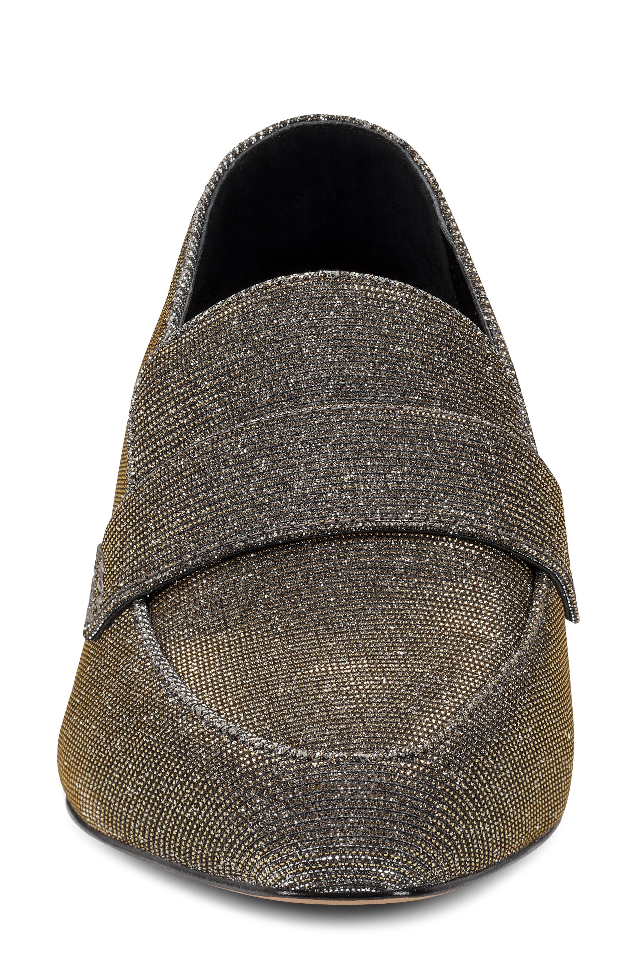 Vince Camuto Adealia Loafer Pump, Alternate, color, Pewter Glitter Fabric