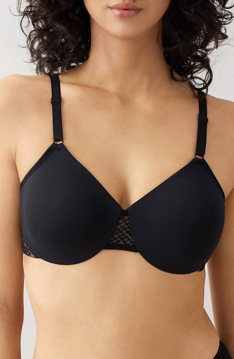Wacoal Comfort Within Reach Underwire Bra, Main, color, Black