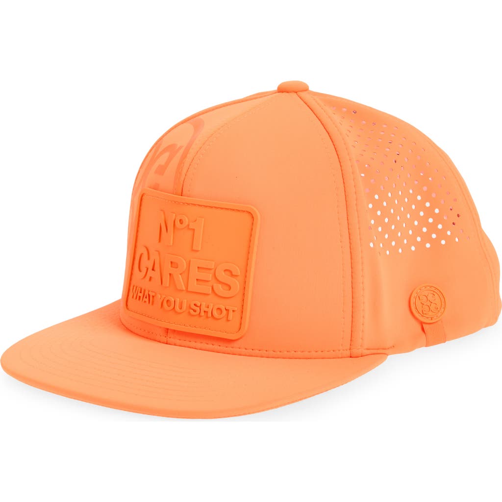 G/fore No1 Cares Perforated Delta Golf Hat In Shocking Orange