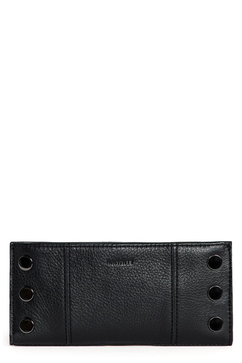 110 North Leather Wallet, Main, color, BLACK/ GUNMETAL