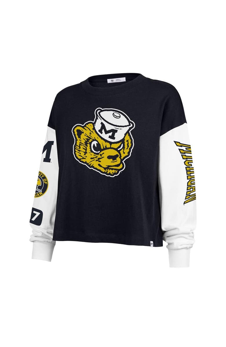 '47 Women's '47 Navy Michigan Wolverines Sydney Long Sleeve T-Shirt, Alternate, color, Navy