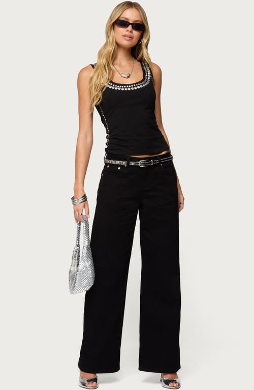 Edikted Roman Low Rise Slouchy Jeans In Black