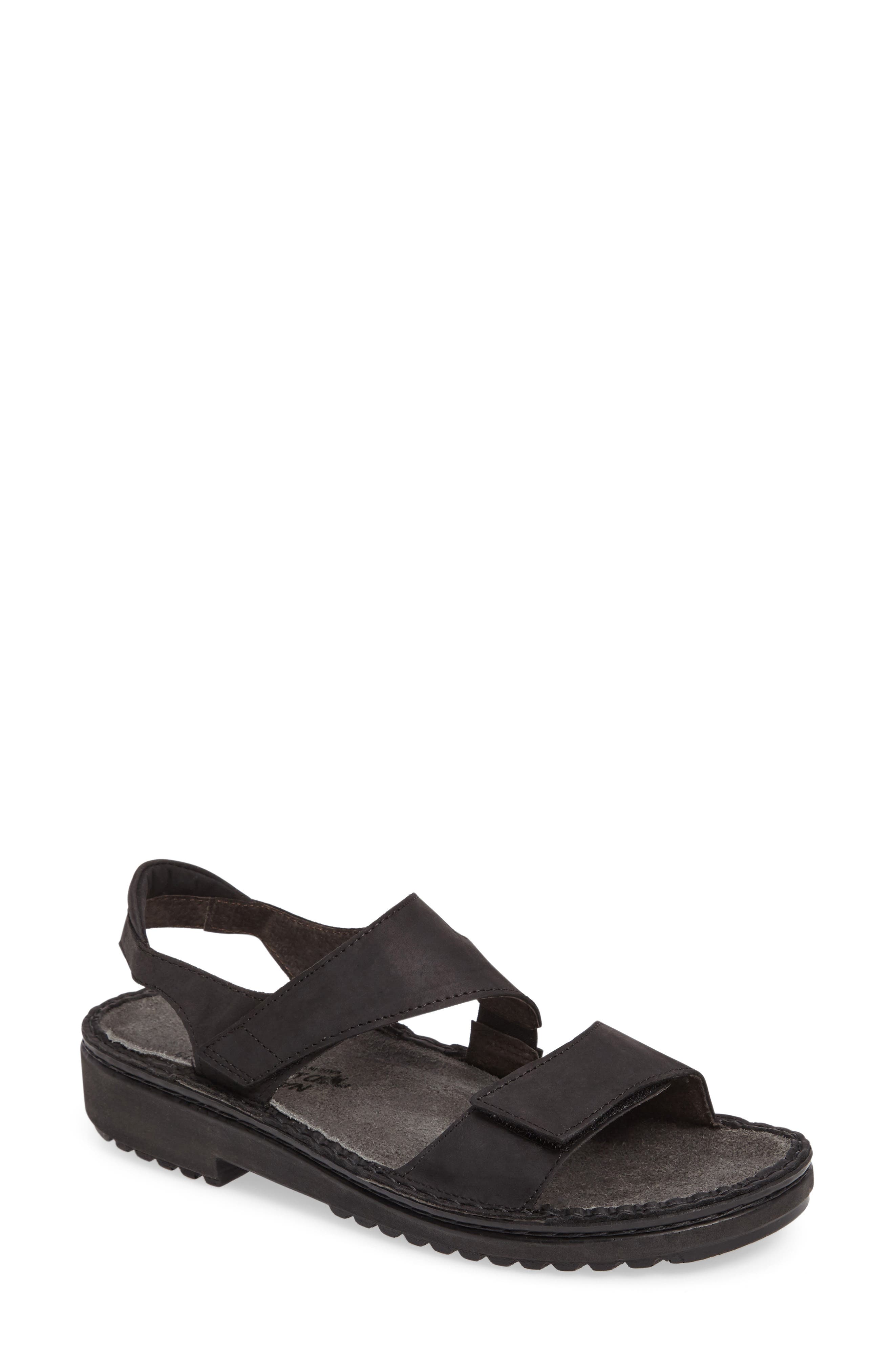 Enid Sandal, Main, color, COAL NUBUCK LEATHER