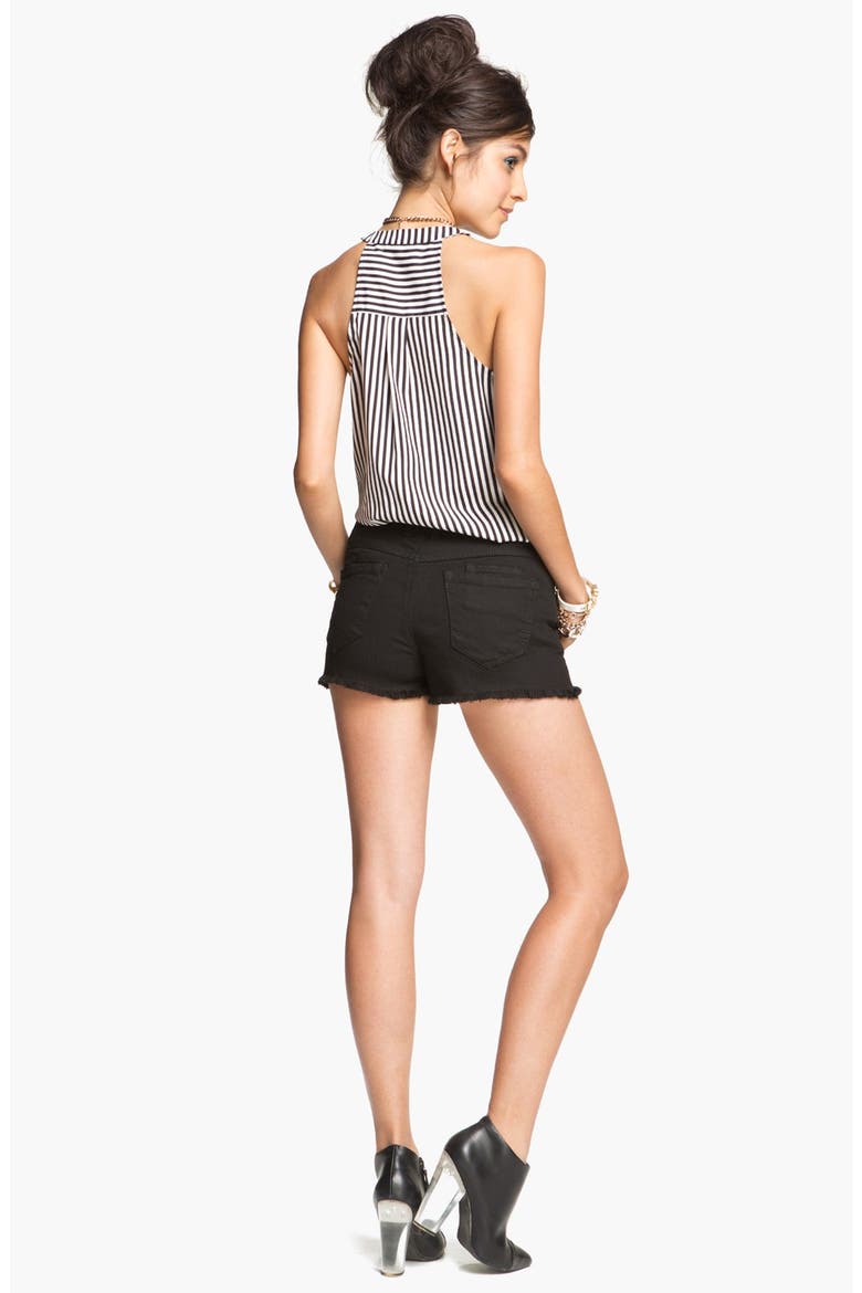 Cutaway Stripe Top, Alternate, color, BLACK/ WHITE