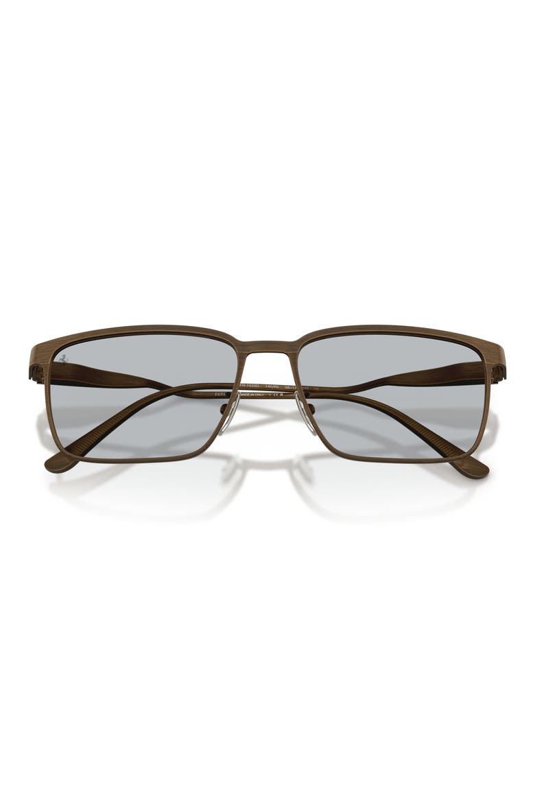 FH1033D 58mm Pillow Sunglasses, Alternate, color, GREY/ BROWN BRUSH / GREY